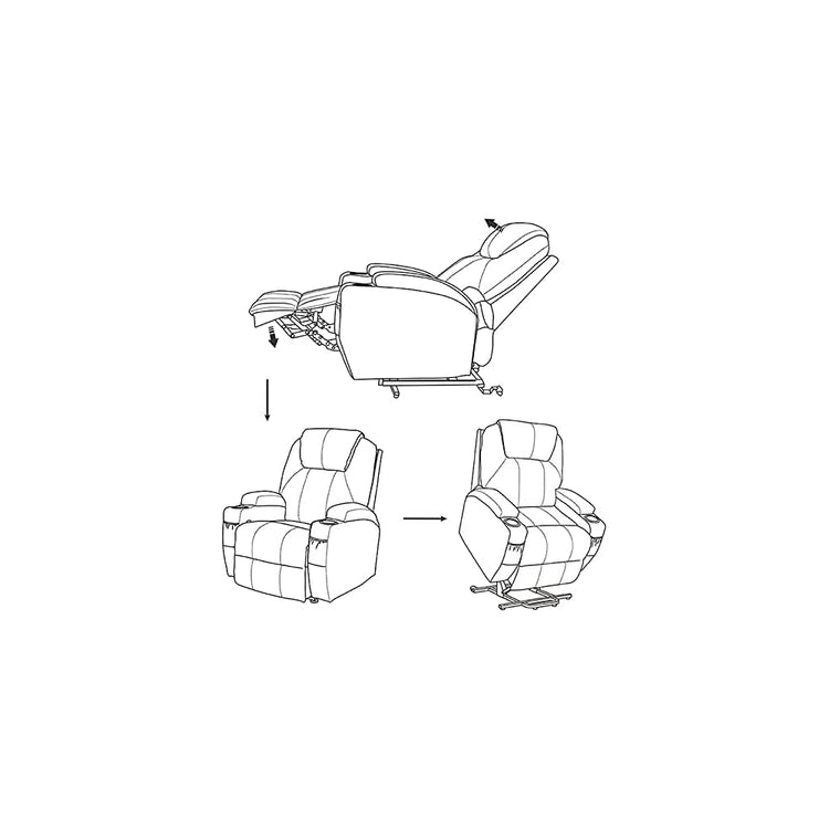 Recliner Chair for Living Room Large Power Lift Recliner Chairs,Pu Leather Massage and Heat Sofa Chairs for Elderly,2 Side Pockets and Cup Holders