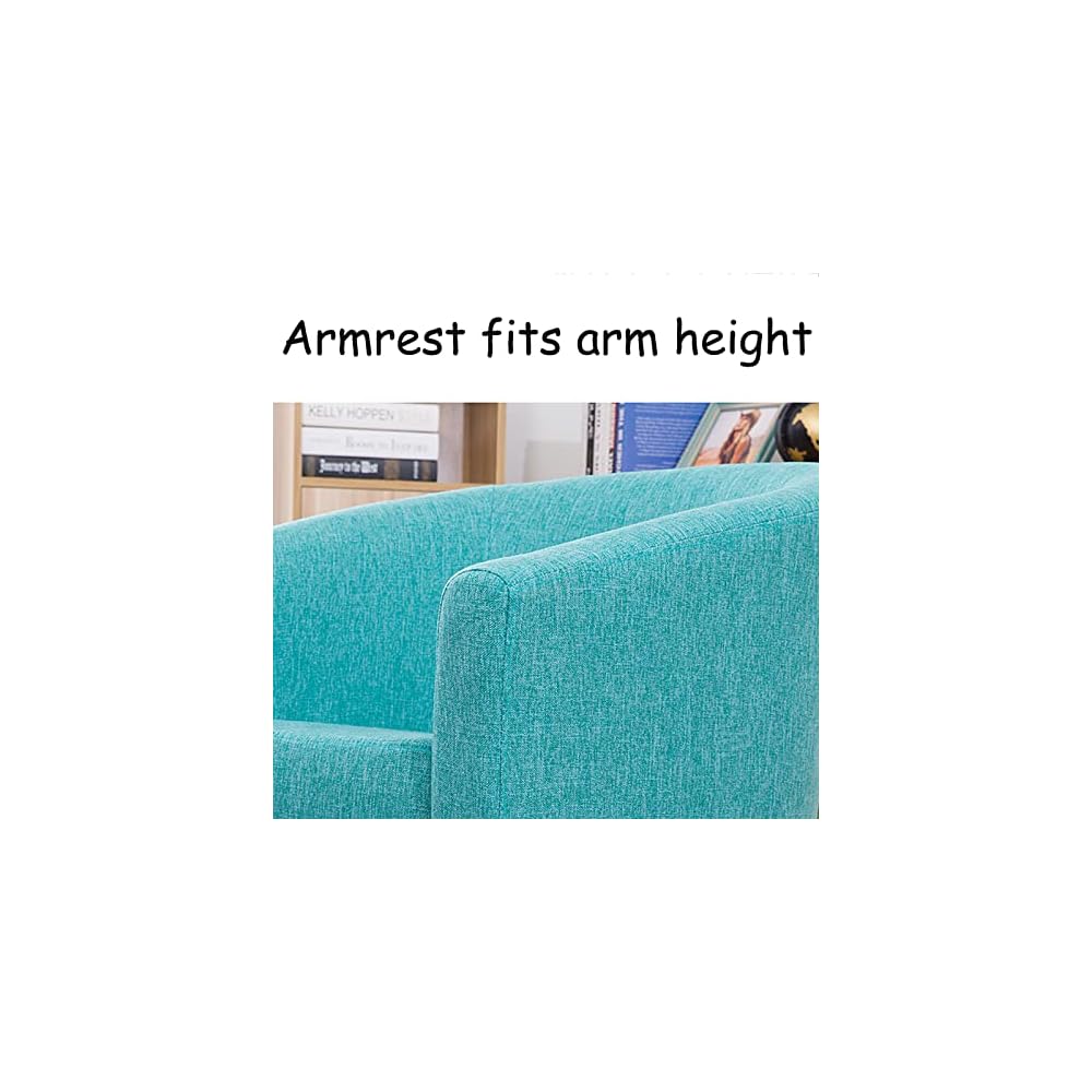 Accent Chair Living Room Chair Contemporary Lounge Sofa Chair Extra-Thick Comfortable Seat with Armrests Linen Home Office Bedroom Studio Sofa (Brown)