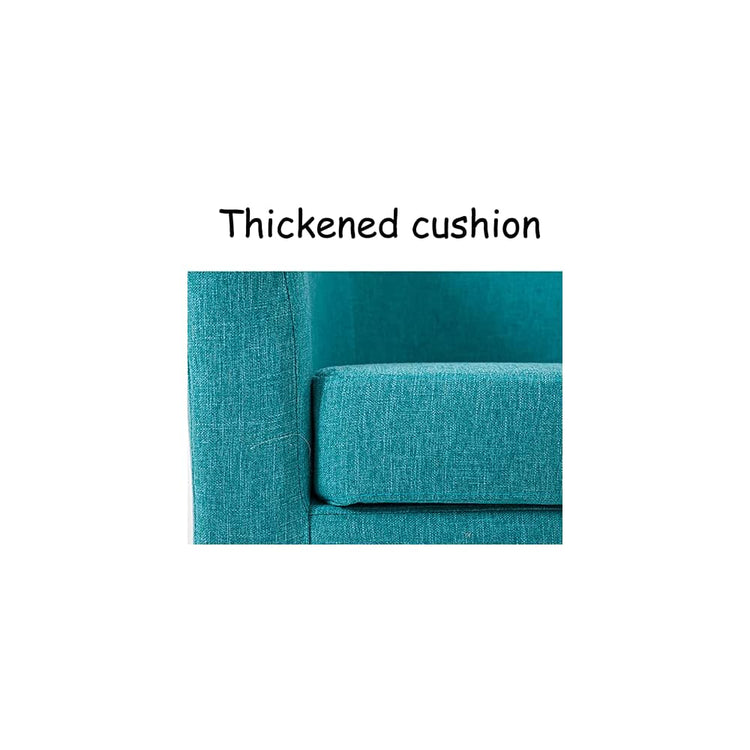 Accent Chair Living Room Chair Contemporary Lounge Sofa Chair Extra-Thick Comfortable Seat with Armrests Linen Home Office Bedroom Studio Sofa (Brown)